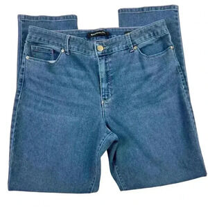 Bandolino Amy SS Straight Leg Medium Wash Stretch Jeans Size 14